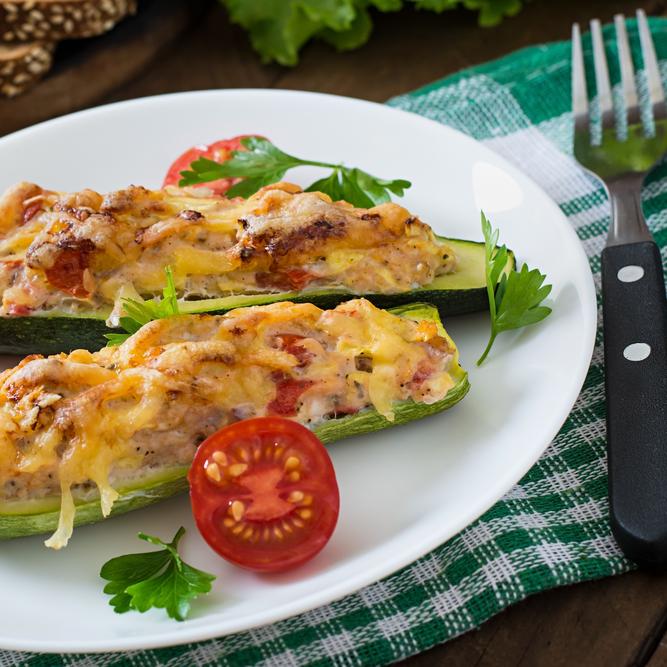 Chicken Stuffed Zucchini Atkins Low Carb Diet